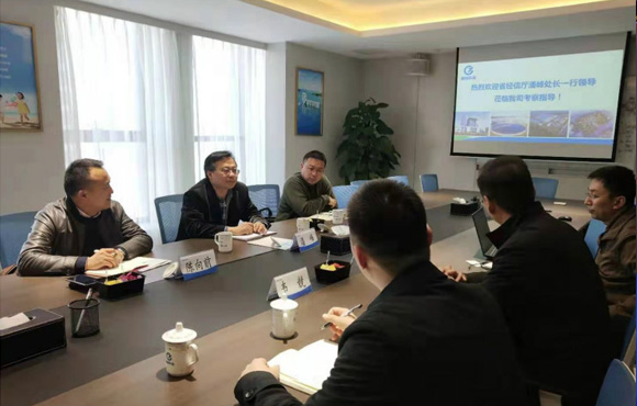 安徽省经信厅潘峰处长一行莅临国祯环５鞑榱斓